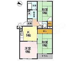 若草ハイツ 3DKの間取図画像