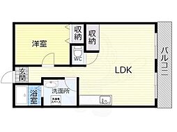 ノーブル国分 2LDKの間取図画像