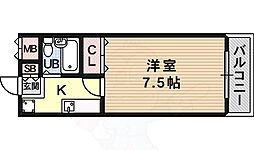 オレンジハウス2 1Kの間取図画像
