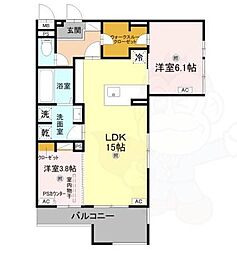 D-ROOM東本町 2LDKの間取図画像