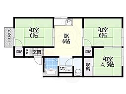 シャトー・ド・イワネN号館 3DKの間取図画像