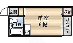 国分本町マンション 1Kの間取図画像