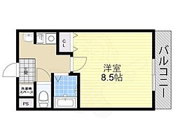 マイドリーム 1Kの間取図画像