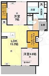 トリシアノーステラス 1階/-