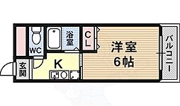 コートハウス中野 1Kの間取図画像