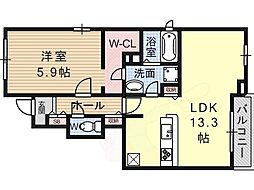 フェリーチェ 1LDKの間取図画像