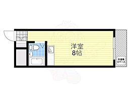スクエアメゾン志紀 ワンルームの間取図画像