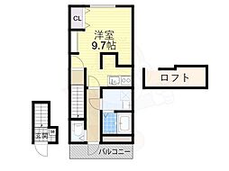 あんしん小畑町08-13001 ワンルームの間取図画像
