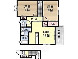 レオンK,S 2LDKの間取図画像