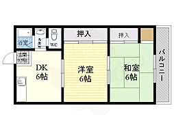 光マンション 2DKの間取図画像