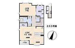 アーバンコート 1LDKの間取図画像