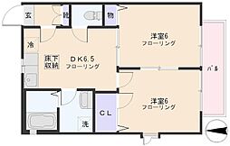 アイリットB 2DKの間取図画像