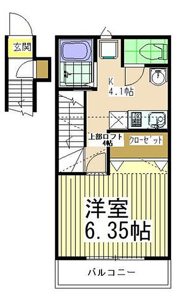 ＦａｒｍＴＡＮＡＫＡ 204｜東京都葛飾区高砂７丁目(賃貸アパート1K・2階・29.27㎡)の写真 その2
