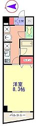 クレーデ東新小岩 1Kの間取図画像