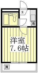 ラ.ミア.カーサ.高砂 1Kの間取図画像
