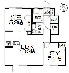 間取図画像 2LDK