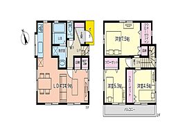 小平市大沼町2丁目 戸建て 3LDKの間取り