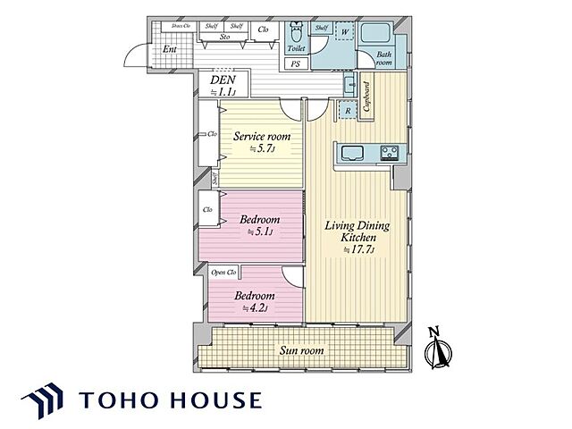 間取り 小金井スカイコーポラス 10階/-
