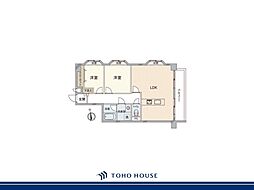 オリエント丹野 2LDKの間取り