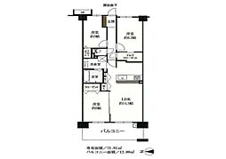 東京ユニオンガーデンビューコート 3LDKの間取図画像
