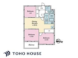東大和ナショナルコート 3DKの間取図画像