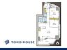 間取り：南向きのLDKやバルコニーが採用された間取りです。全居室に収納が備わっています。