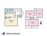 区画図：(建物プラン例)プラン建物価格：1500万円/プラン間取り：3LDK//プラン建物面積：87.48m2