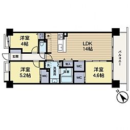 クリオ新横浜壱番館 3LDKの間取図画像