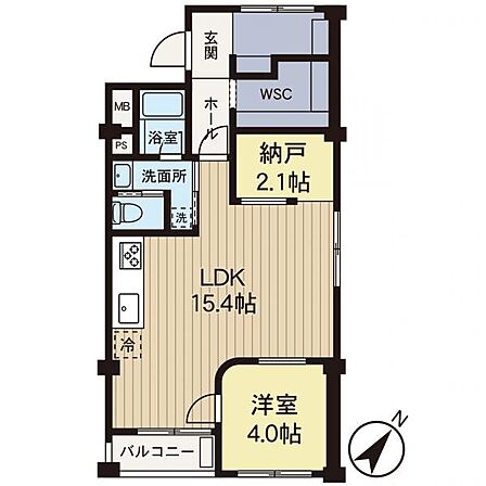 【間取り】ウォークスルークロゼットがあり空間を活用した間取りとなっております。