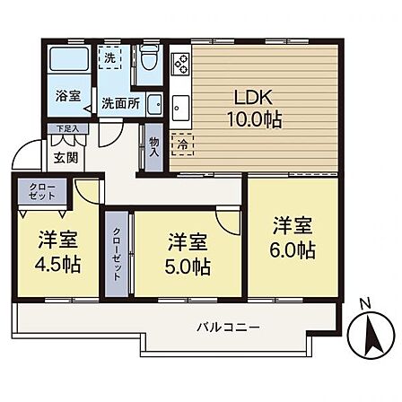 3LDK 間取り