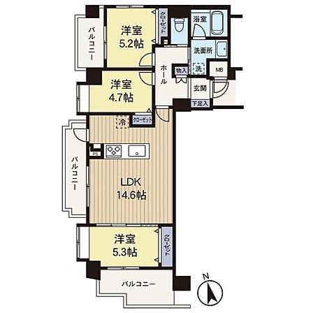 【間取り】リフォーム完了したお部屋になりますので即入居も可能です!