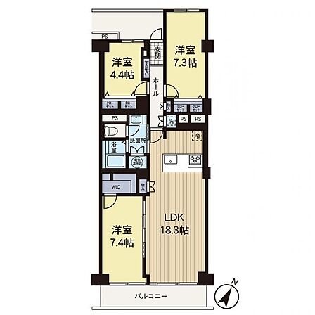 3LDK 間取り