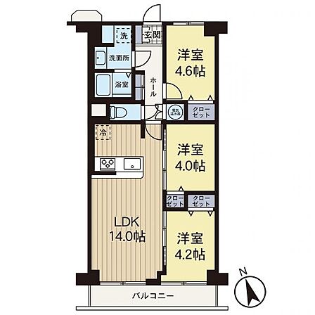 3LDK 間取り
