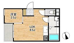 FUJISTA所沢20 1LDKの間取図画像