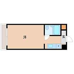 JR東海道・山陽本線 尼崎駅 徒歩2分の賃貸マンション 5階ワンルームの間取り