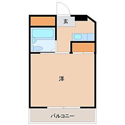 ハイツアルペン 1Kの間取図画像