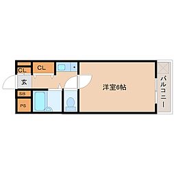 ディムス北城内 1Kの間取図画像