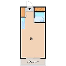 ハイムプロミネンス南塚口 ワンルームの間取図画像