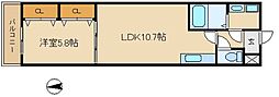 フジパレス尼崎宮内町イースト 1LDKの間取図画像