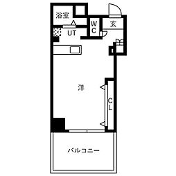 ドムール尼崎 ワンルームの間取図画像