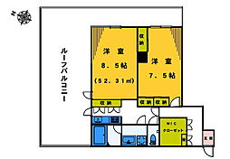 テラス高田馬場 4階2Kの間取り