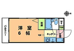スカイコート新宿落合5 1Kの間取図画像