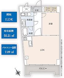 荘苑白川 1LDKの間取図画像