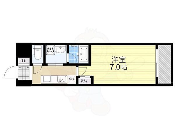 インペリアル靭本町 ｜大阪府大阪市西区靱本町３丁目(賃貸マンション1K・2階・24.65㎡)の写真 その2