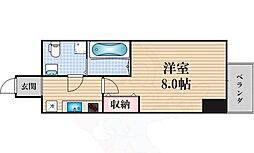 Osaka Metro長堀鶴見緑地線 西長堀駅 徒歩5分の賃貸マンション 2階1Kの間取り