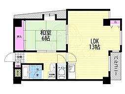 サンライフ2 1LDKの間取図画像