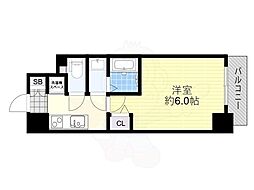 エステムコート心斎橋セントラル 1Kの間取図画像