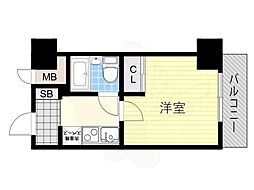 ライオンズマンション日本橋 1Kの間取図画像
