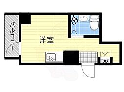大阪宝石加工センタービル ワンルームの間取図画像