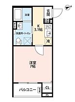 CRASTINE中在家町A  ｜ 兵庫県尼崎市中在家町３丁目（賃貸アパート1K・3階・24.25㎡） その2